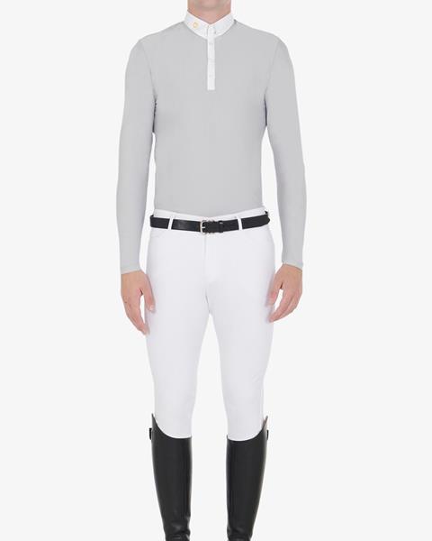 POLO HOMBRE MANGA LARGA GRIS EQUESTRO